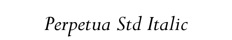Perpetua Std Italic font preview