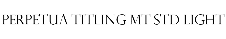 Perpetua Titling MT Std Light font preview