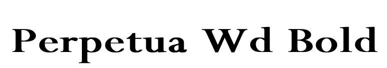 Perpetua Wd Bold font preview