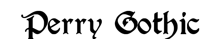 Perry Gothic font preview