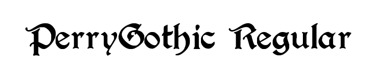 PerryGothic Regular font preview