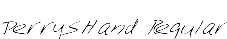 PerrysHand Regular font preview