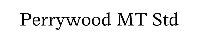 Perrywood MT Std font preview