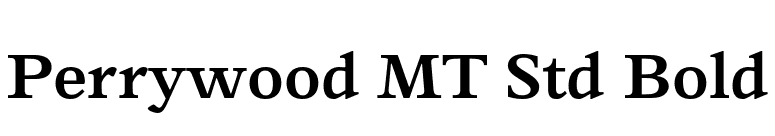 Perrywood MT Std Bold font preview