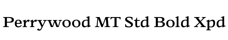 Perrywood MT Std Bold Xpd font preview
