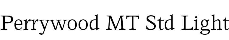 Perrywood MT Std Light font preview