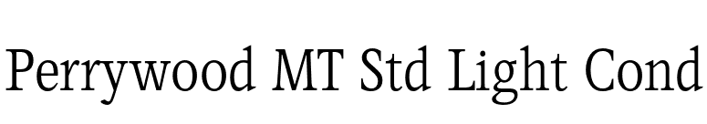 Perrywood MT Std Light Cond font preview