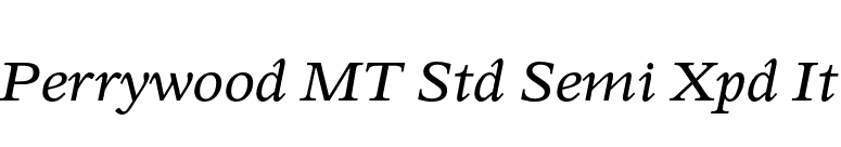 Perrywood MT Std Semi Xpd It font preview