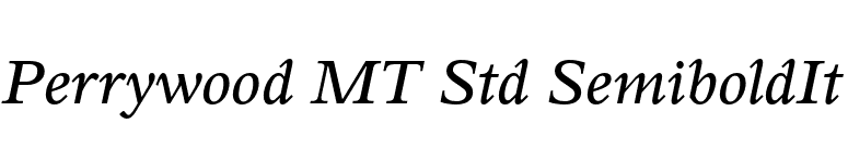 Perrywood MT Std SemiboldIt font preview