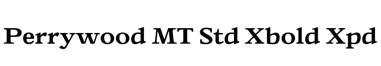Perrywood MT Std Xbold Xpd font preview
