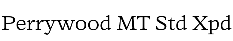 Perrywood MT Std Xpd font preview