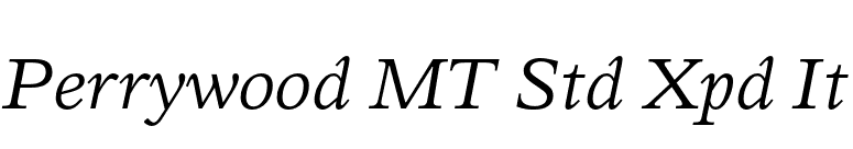 Perrywood MT Std Xpd It font preview