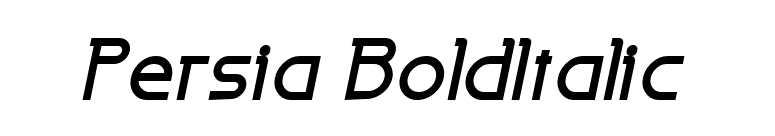 Persia BoldItalic font preview