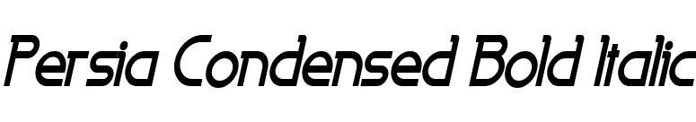 Persia Condensed Bold Italic font preview