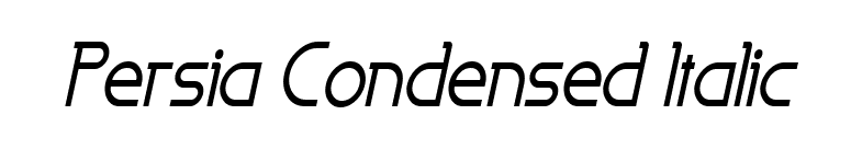 Persia Condensed Italic font preview