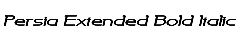 Persia Extended Bold Italic font preview