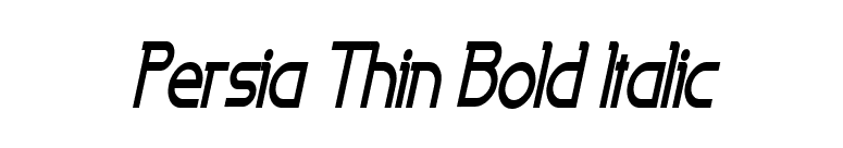 Persia Thin Bold Italic font preview