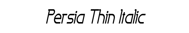 Persia Thin Italic font preview