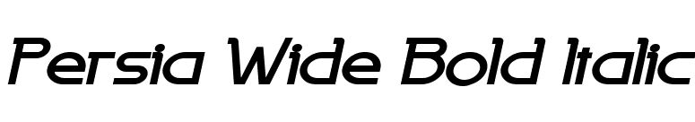 Persia Wide Bold Italic font preview