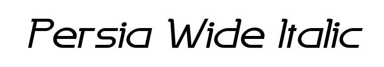 Persia Wide Italic font preview