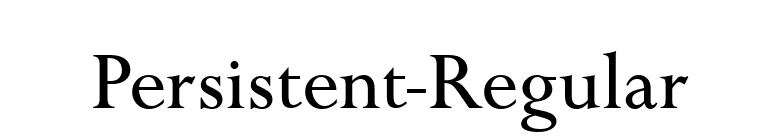 Persistent-Regular font preview