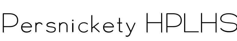 Persnickety HPLHS font preview