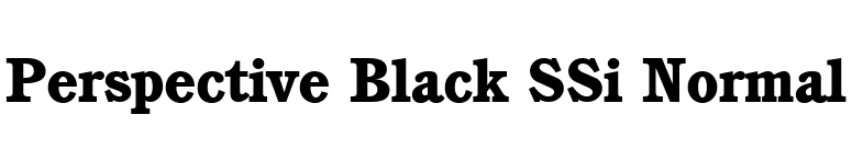 Perspective Black SSi Normal font preview
