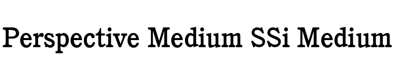 Perspective Medium SSi Medium font preview