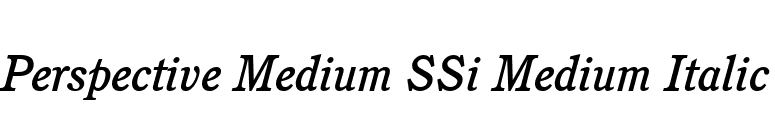 Perspective Medium SSi Medium Italic font preview