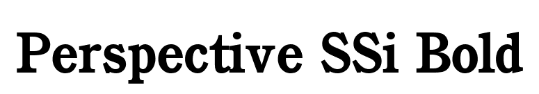 Perspective SSi Bold font preview