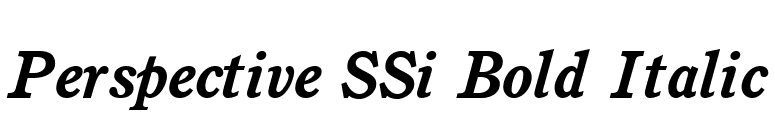 Perspective SSi Bold Italic font preview