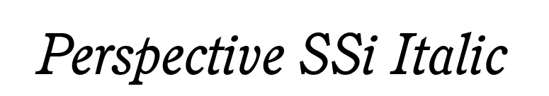 Perspective SSi Italic font preview