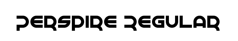 Perspire Regular font preview