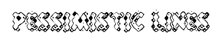 Pessimistic Lines font preview