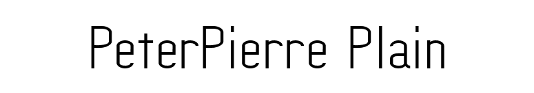 PeterPierre Plain font preview