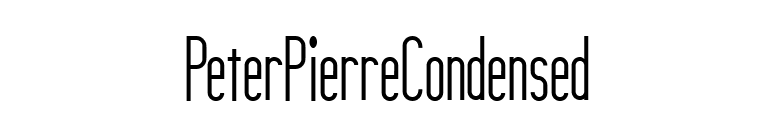 PeterPierreCondensed font preview