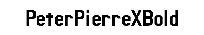 PeterPierreXBold font preview