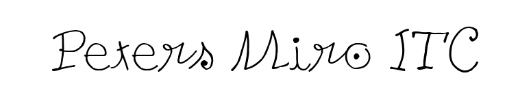 Peters Miro ITC font preview