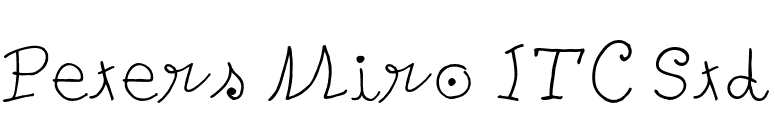 Peters Miro ITC Std font preview