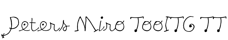 Peters Miro TooITC TT font preview