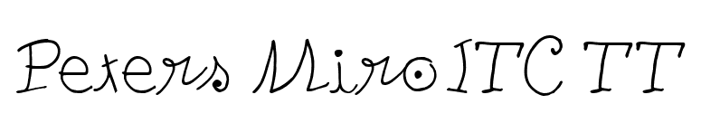 Peters MiroITC TT font preview