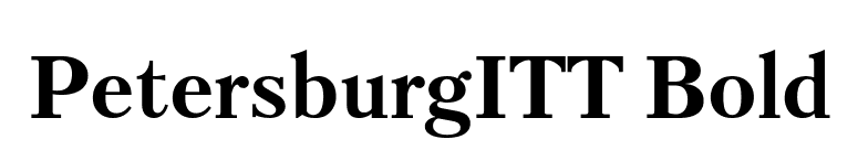 PetersburgITT Bold font preview