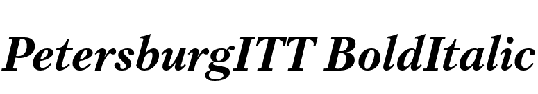 PetersburgITT BoldItalic font preview