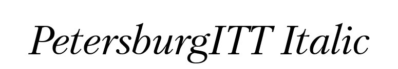 PetersburgITT Italic font preview