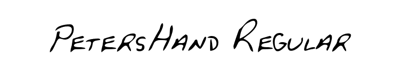 PetersHand Regular font preview