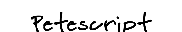 Petescript font preview