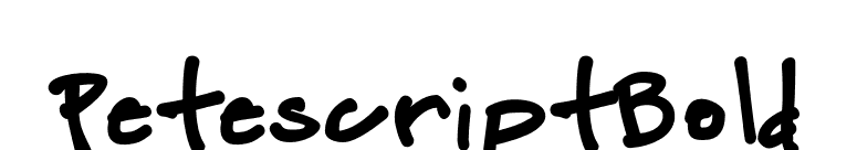 PetescriptBold font preview