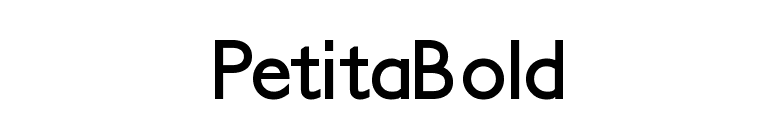 PetitaBold font preview