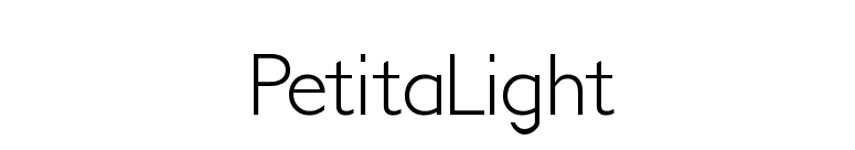 PetitaLight font preview