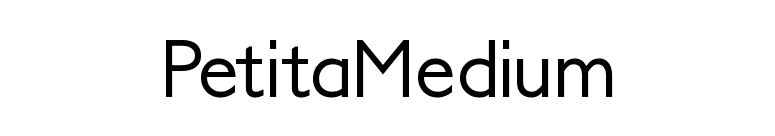 PetitaMedium font preview